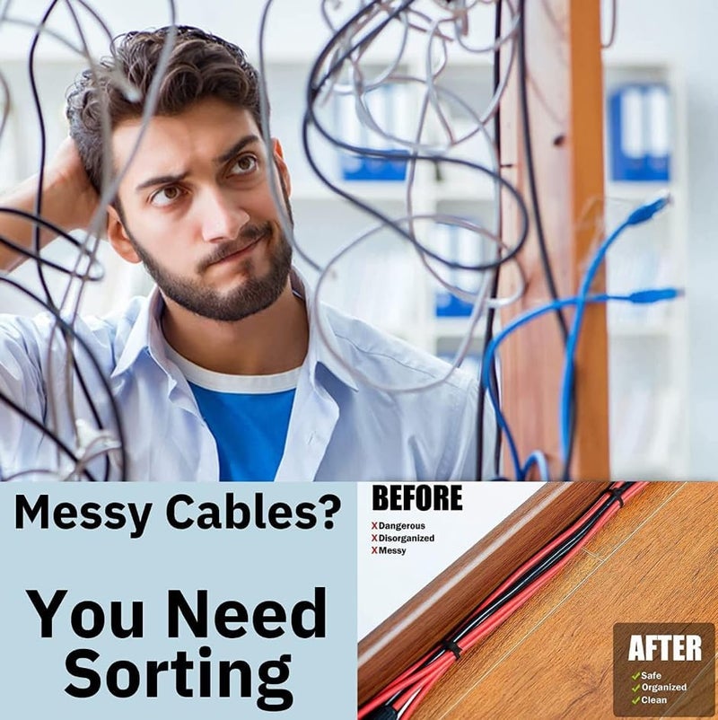 درافل رباط كابلات متعدد الأغراض من النايلون من دورافيل - عبوة من 100 رباط، ذاتي القفل، قدرة تحمل عالية للوزن، طول 10 سم، أسود - Image 5